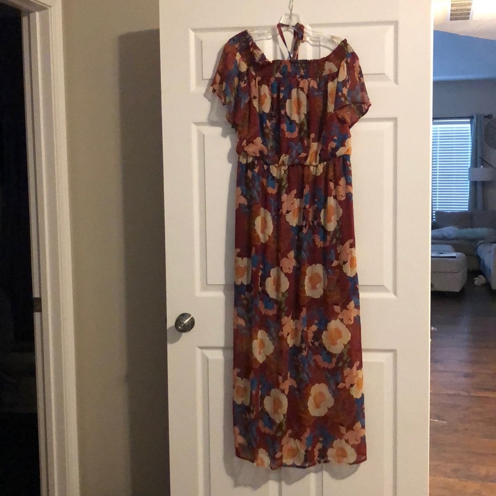 Floral print maxi dress
